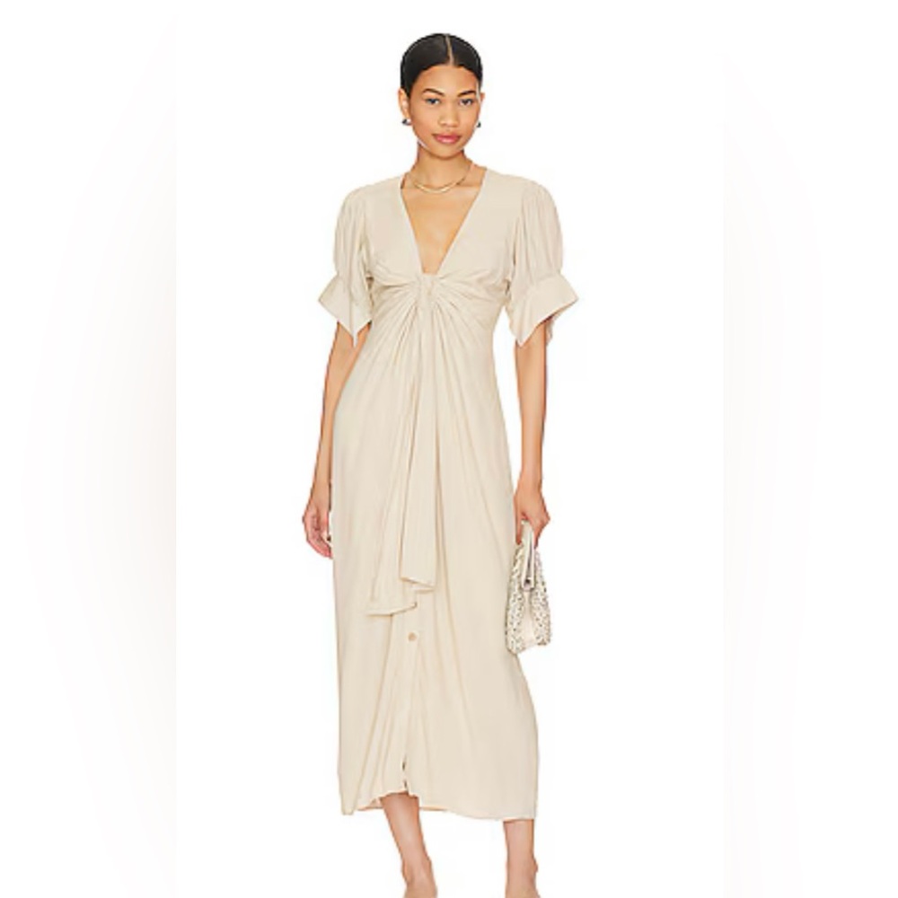 Free People Vintage Midi Dress in bone